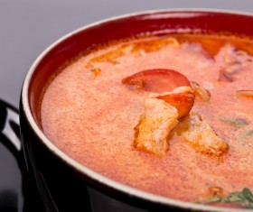 Delicious seafood soup Stock Photo 02