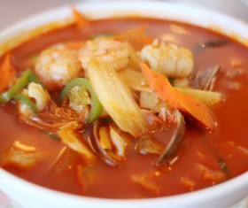 Delicious seafood soup Stock Photo 03