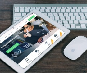 Desktop on the computer equipment Stock Photo