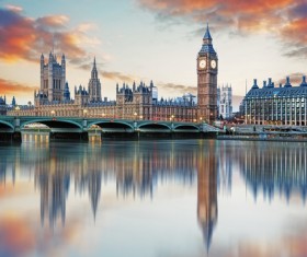 Different angles shot of the British Big Ben Stock Photo 03