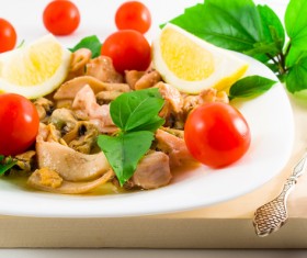 Different delicious dishes Stock Photo