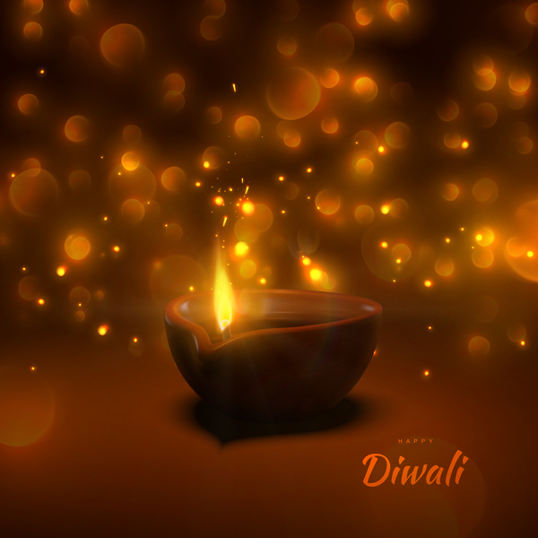 Diwali creative background vector 02