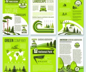 Eco cover brochure template vector