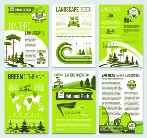 Eco cover brochure template vector