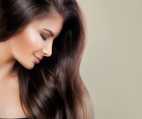 Elegant makeup ringletted lovely woman Stock Photo 02