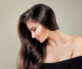 Elegant makeup ringletted lovely woman Stock Photo 12