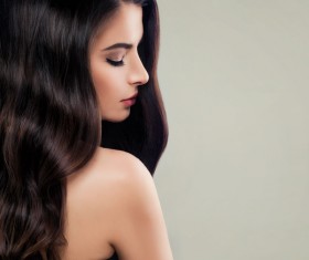 Elegant makeup ringletted lovely woman Stock Photo 14