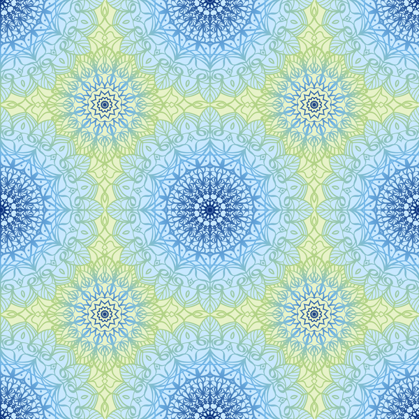 Elegant seamless mandala pattern vector 01