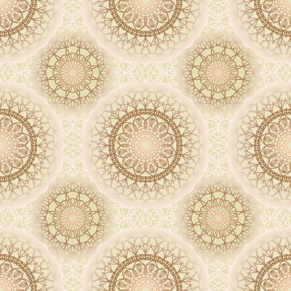 Elegant seamless mandala pattern vector 05