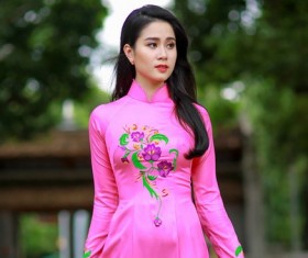 Elegant temperament Asian beauty Stock Photo