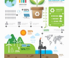 Energy business infographic vector 01