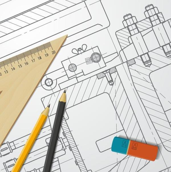 Engineer design drawings template vector 07 free download