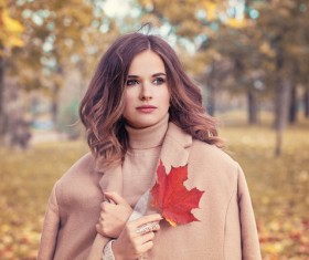 Fashion models in fall Parks Stock Photo 02