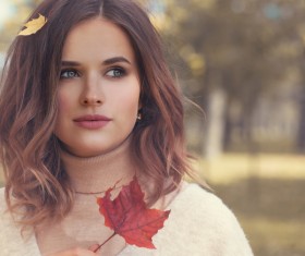 Fashion models in fall Parks Stock Photo 03