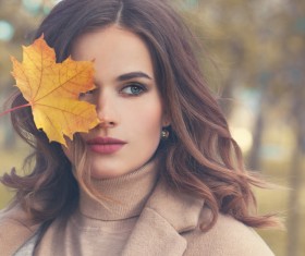 Fashion models in fall Parks Stock Photo 04
