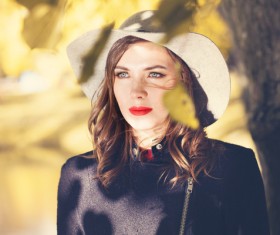 Fashion models in fall Parks Stock Photo 05