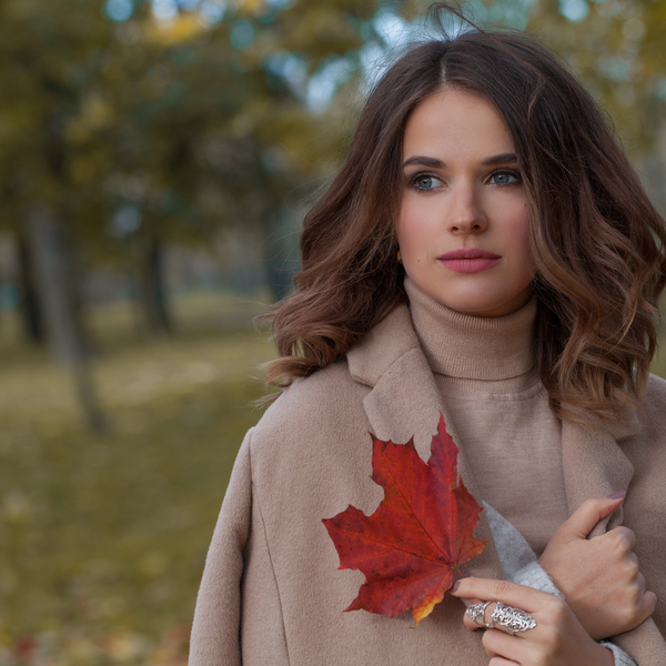 Fashion models in fall Parks Stock Photo 10