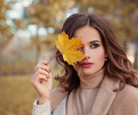Fashion models in fall Parks Stock Photo 11