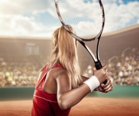 Female tennis player Stock Photo