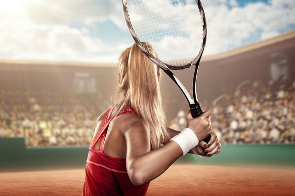 Female tennis player Stock Photo