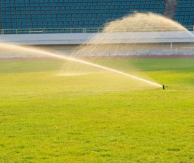 Field Irrigation System watering Stock Photo 20