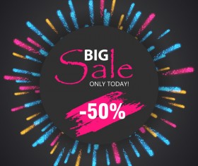 Fireworks with sale background vector 03