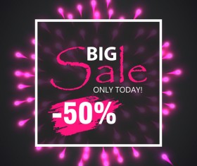 Fireworks with sale background vector 05