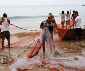 Fishing fishermen Stock Photo