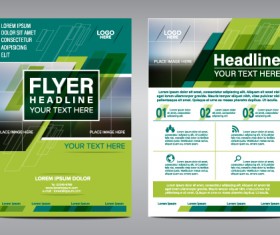 Flyer green modern template vector
