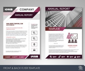 Front with back company flyer template vector