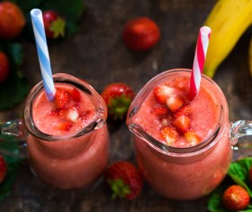 Fruit strawberry juice Stock Photo