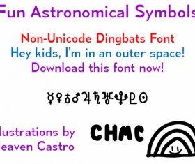 Fun Astronomical Symbols font