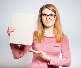 Girls recommend books Stock Photo
