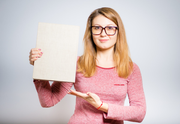 Girls recommend books Stock Photo