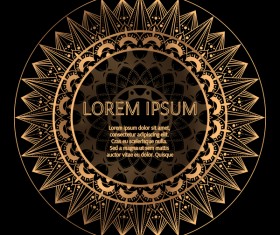 Glden pattern costa rica vector decor 05