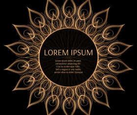 Glden peacock frame vector material 01