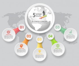Globe infographic vector template 06