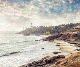 Goa island beach beautiful landscape Stock Photo 06
