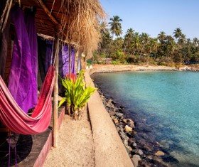 Goa island beach beautiful landscape Stock Photo 11