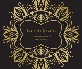 Golden mandala background design vector 07