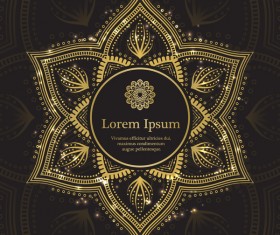 Golden mandala background design vector 09