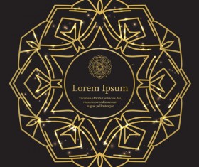 Golden mandala background design vector 10