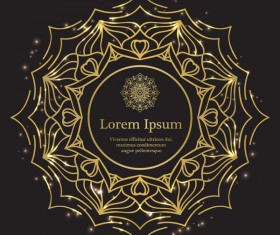 Golden mandala background design vector 11