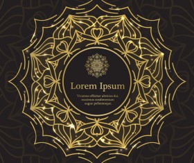 Golden mandala background design vector 12