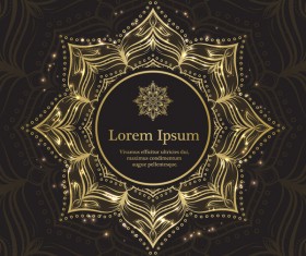 Golden mandala ornate background vectors 01
