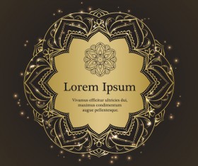 Golden mandala ornate background vectors 06