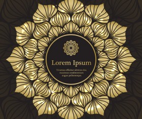Golden mandala ornate background vectors 09