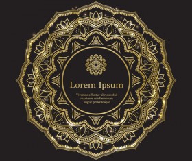 Golden mandala ornate background vectors 10