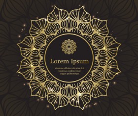 Golden mandala ornate background vectors 11