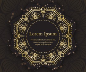 Golden mandala ornate background vectors 12